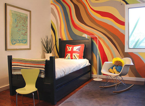 Mẫu thiết kế phòng ngủ cho bé chủ đề đa màu sắc