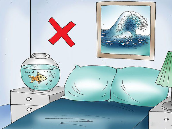 Không đặt bể cá trong phòng ngủ